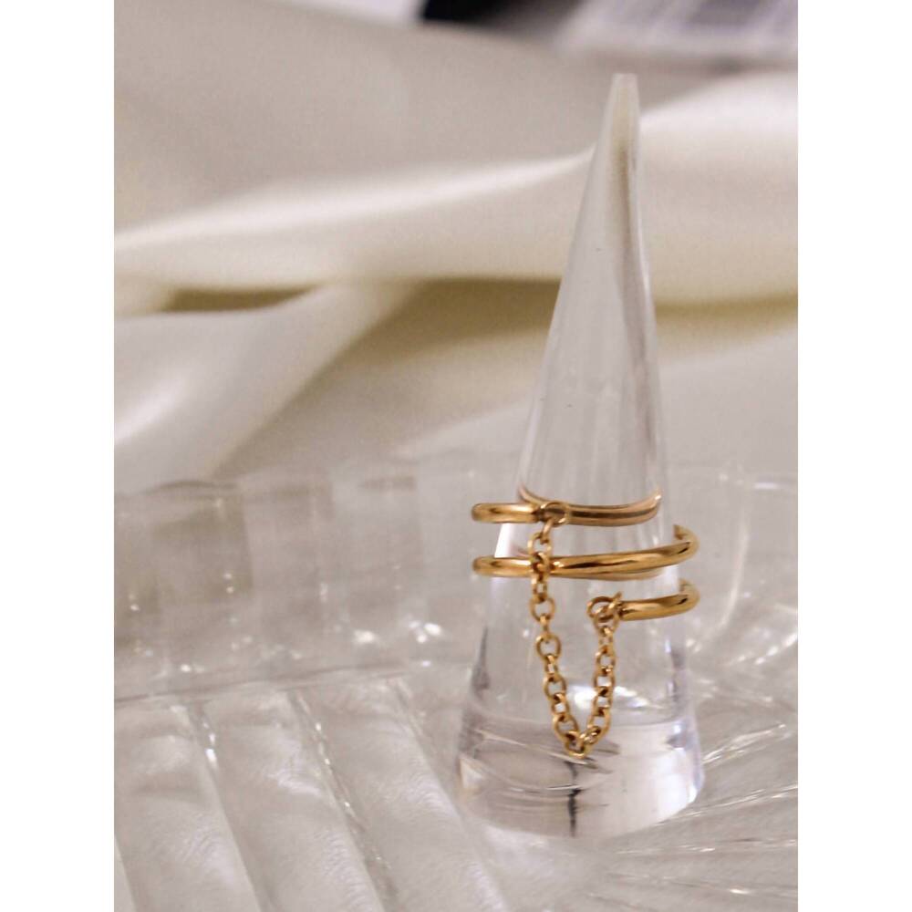 NEW ARSN THE LABEL women's rule of thirds ring in gold